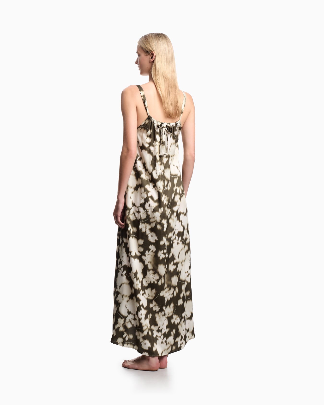 Floral print long beachwear dress Slide 2
