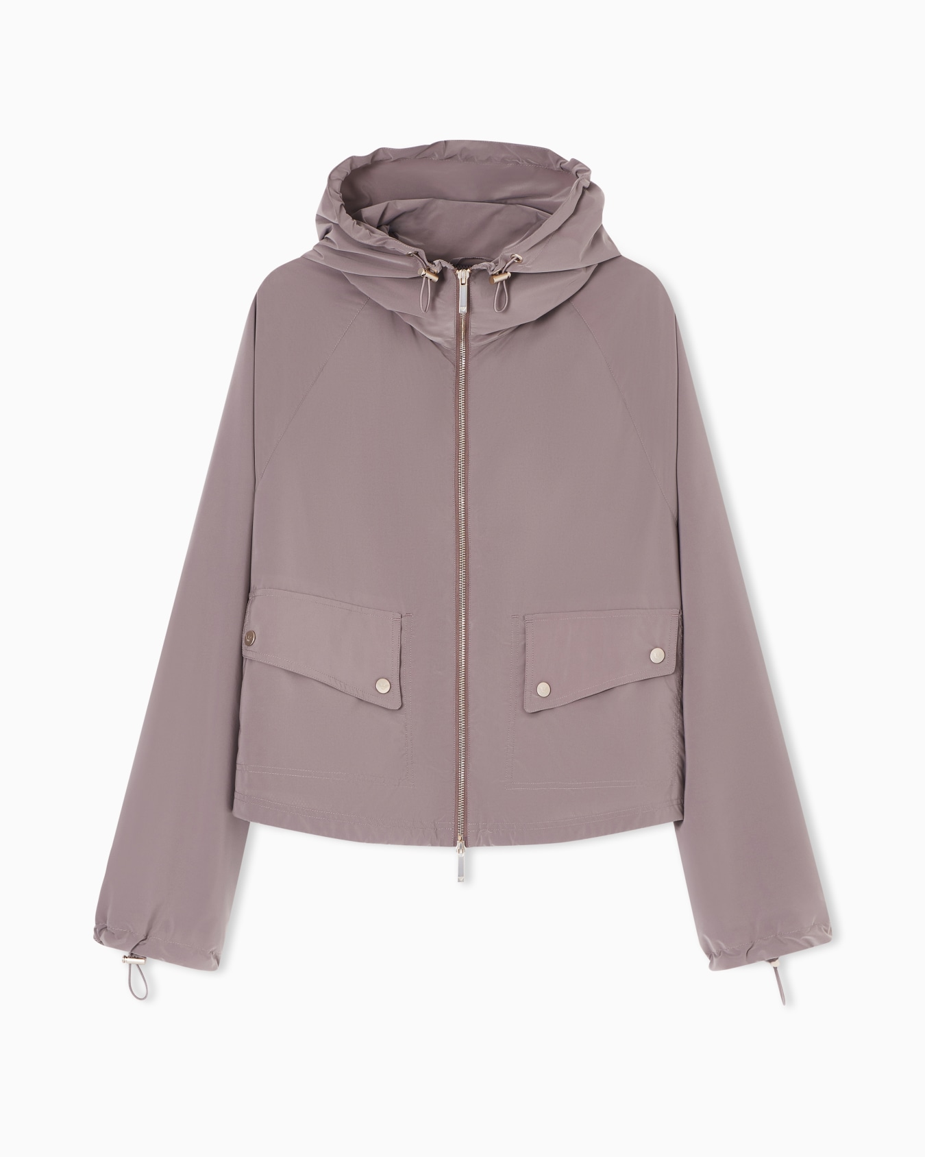 Cazadora de nailon con cremallera completa y capucha  Diapositiva 0