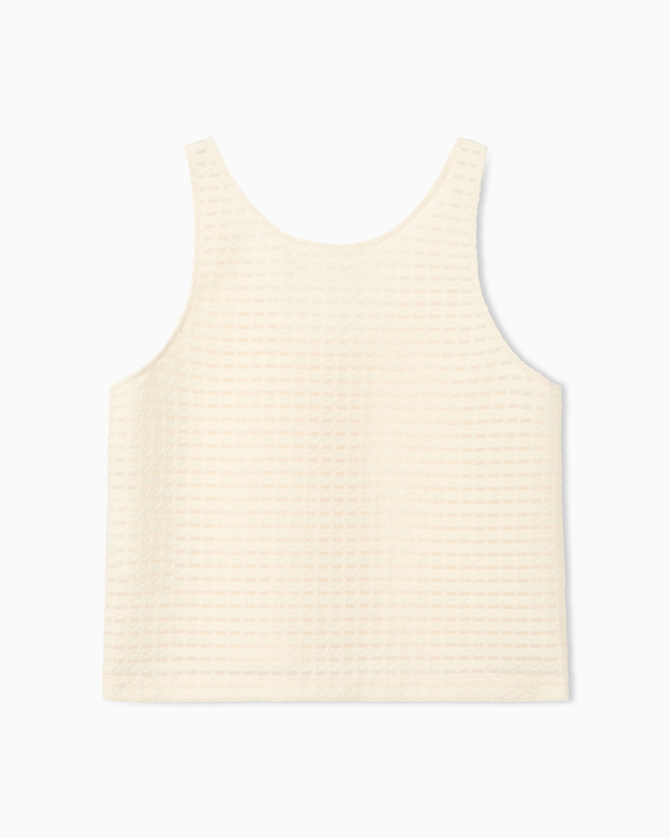 3d padded vichy jacquard top スライドする 3