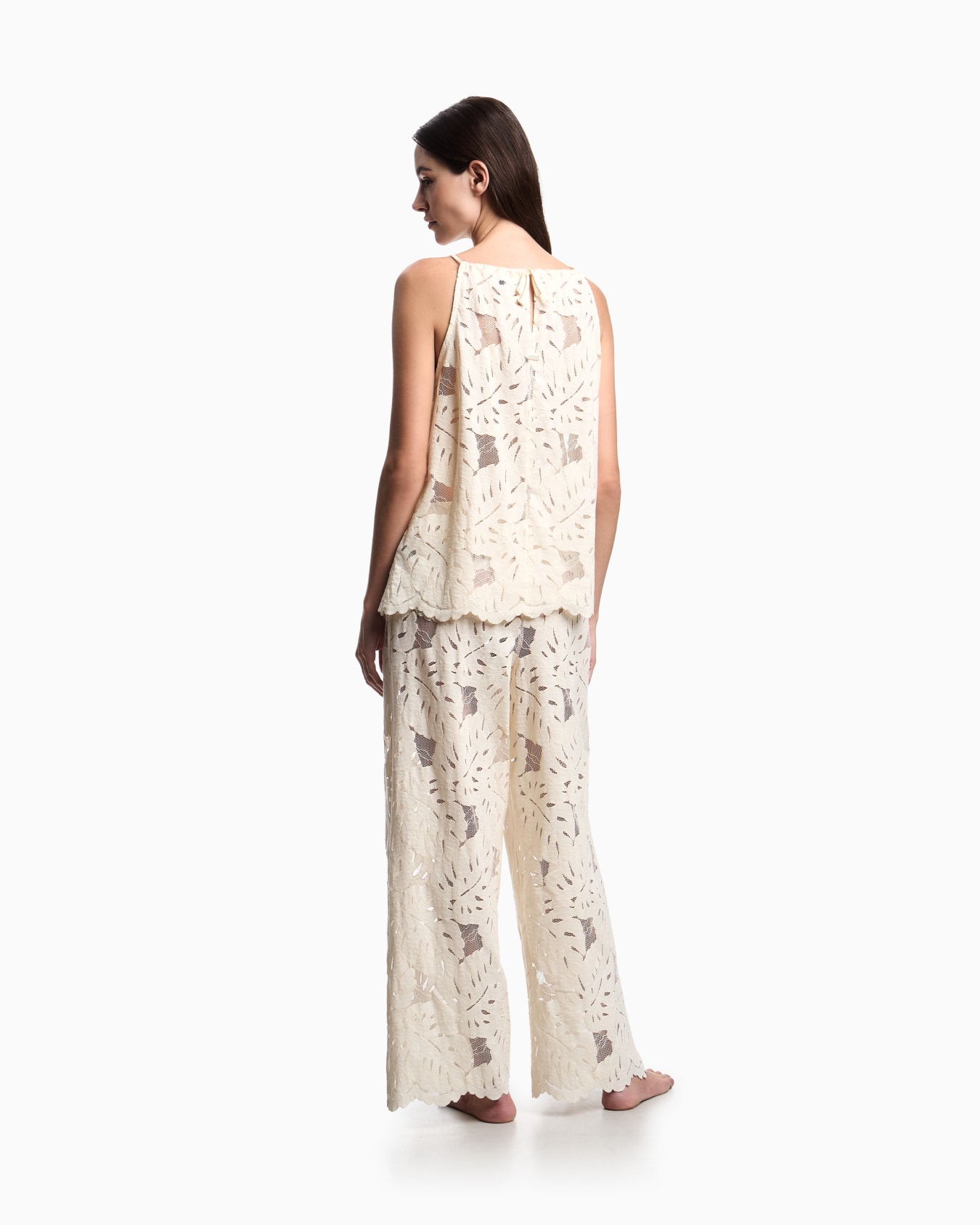 ASV foliage-print lace beachwear trousers Slide 2