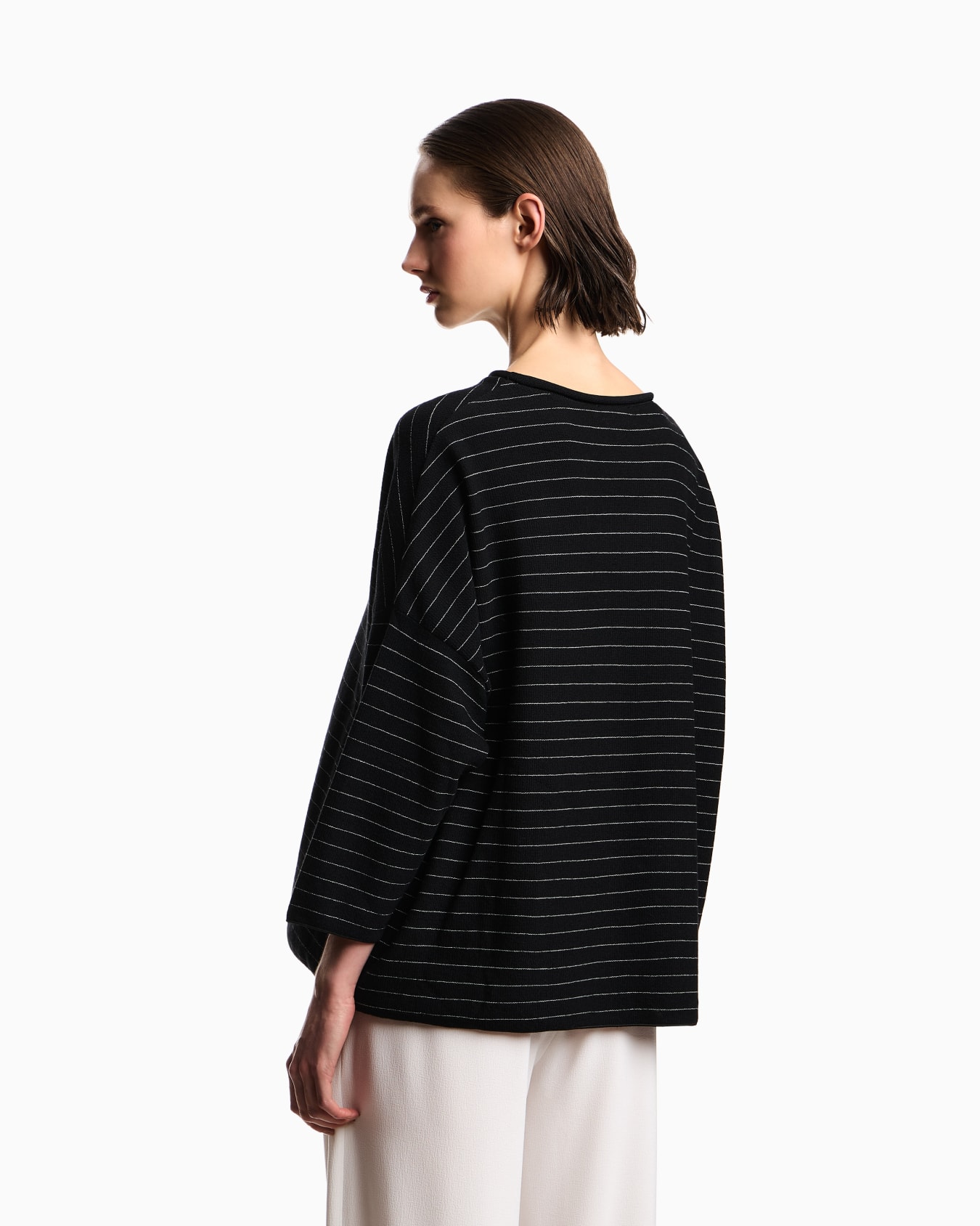 Pullover aus einer Jersey-Woll-Mischung mit Nadelstreifen-Muster Folie 2