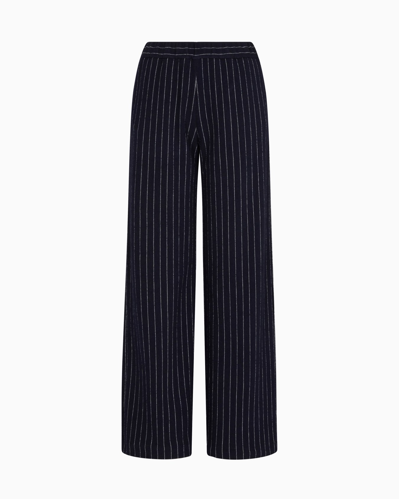 Pantaloni in jersey misto lana con motivo gessato Slide 0