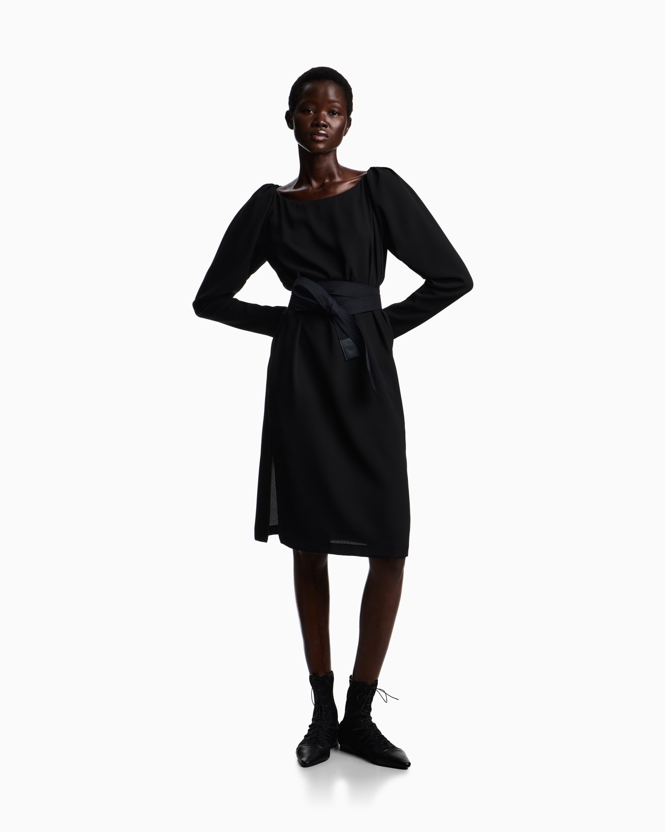 Fluid crepe recycle dress Slide 2