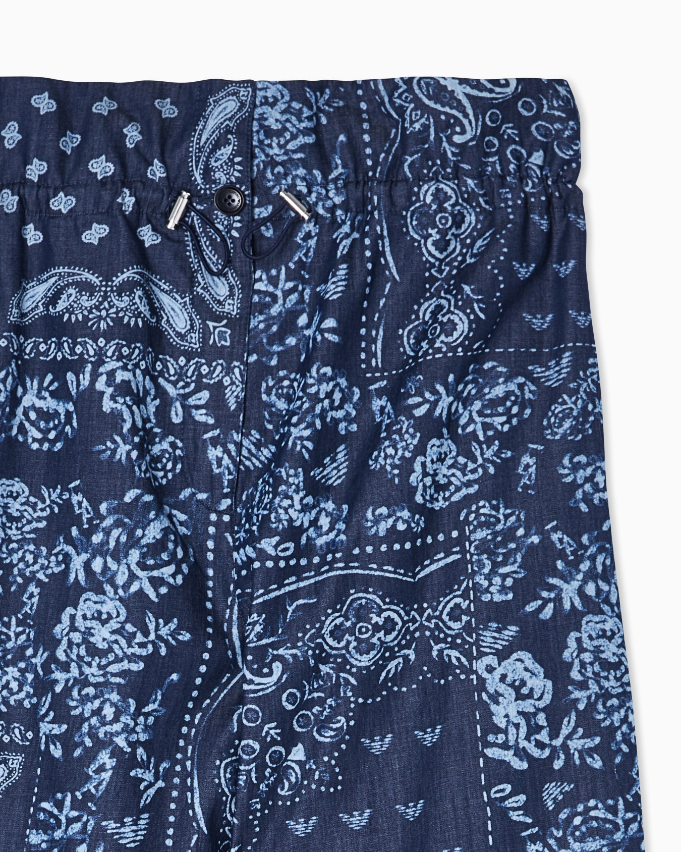 Pantaloni chambray stampa allover Slide 4