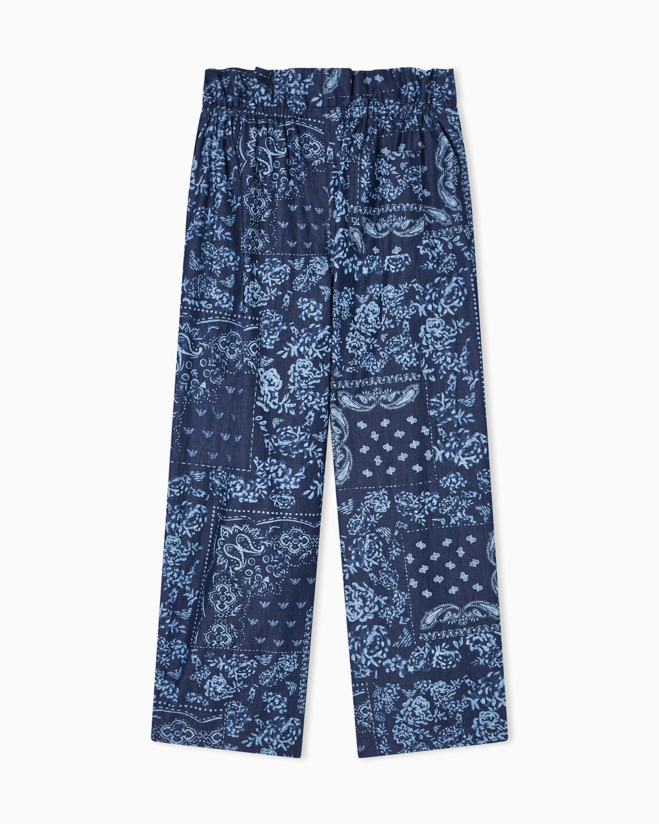 Pantaloni chambray stampa allover Slide 2