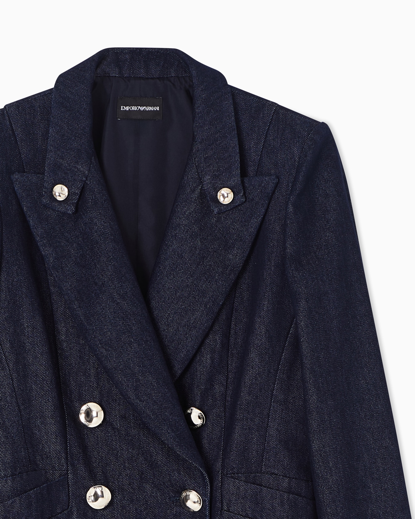 Double-breasted blazer in 11 oz denim Slide 4