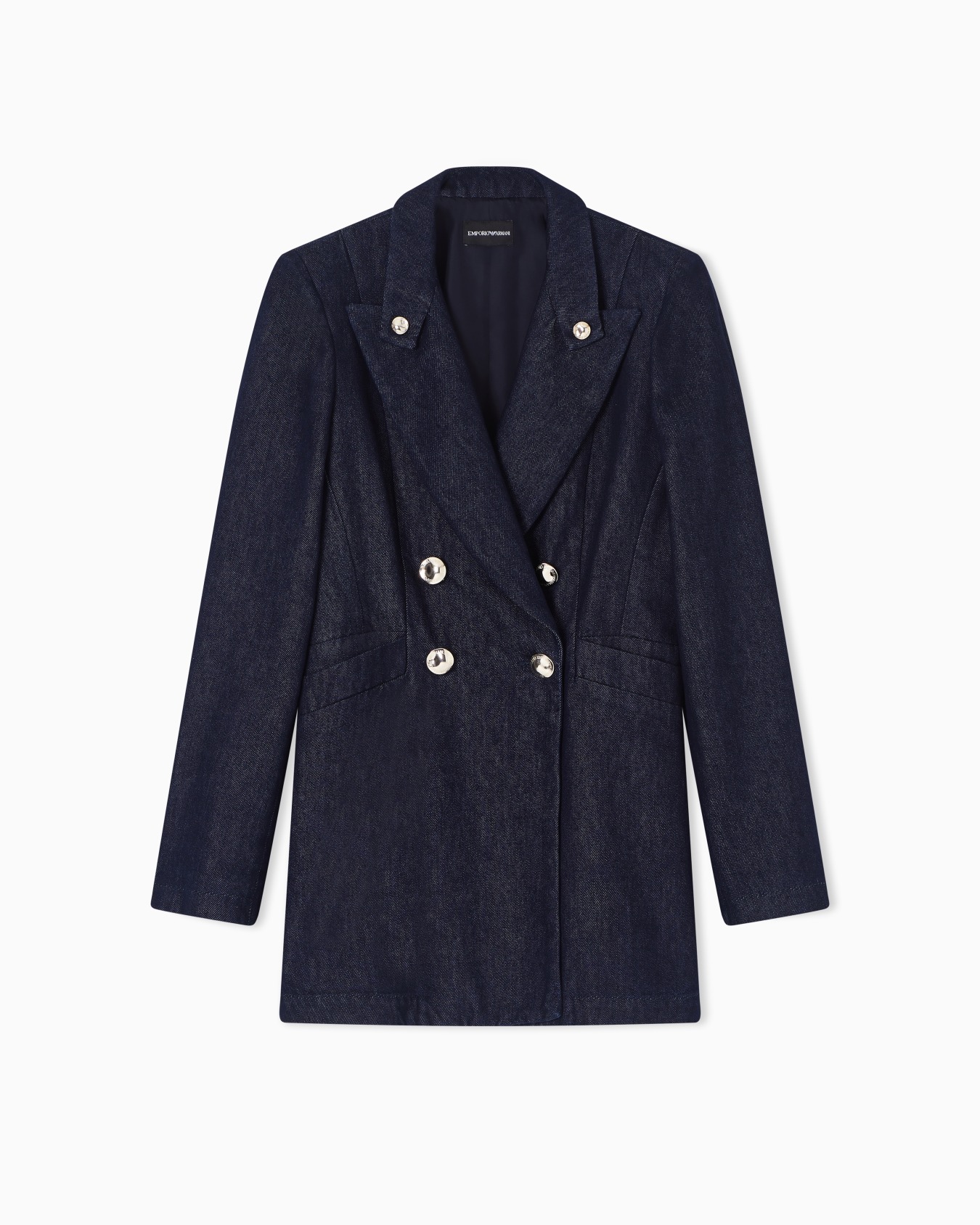 Double-breasted blazer in 11 oz denim Slide 0