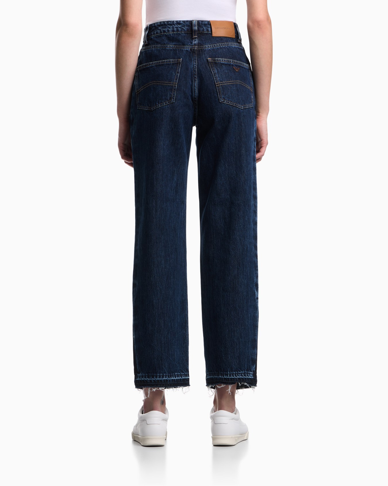 J3H regular-fit jeans in marbled denim with side band Slide 3