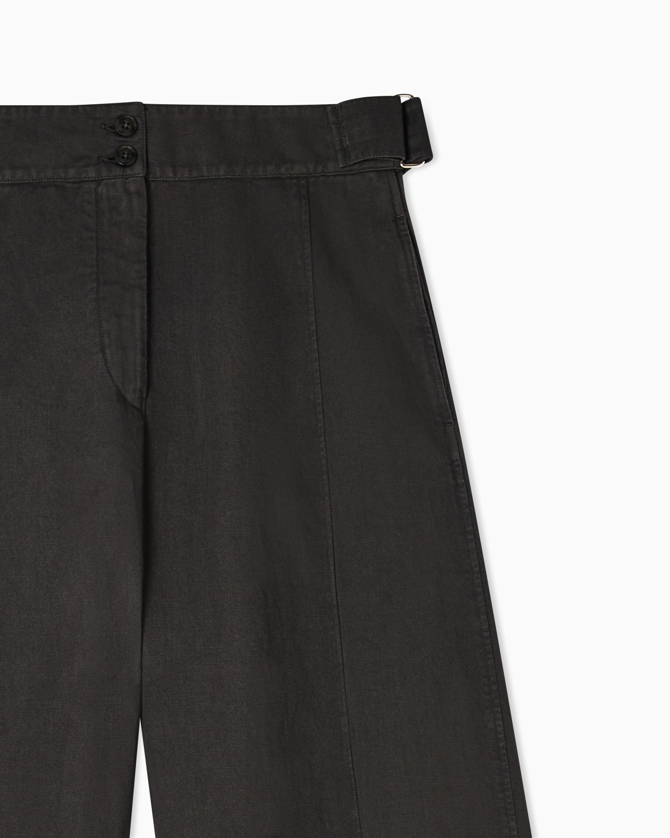 Garment-dyed linen-blend oval-leg trousers Slide 4
