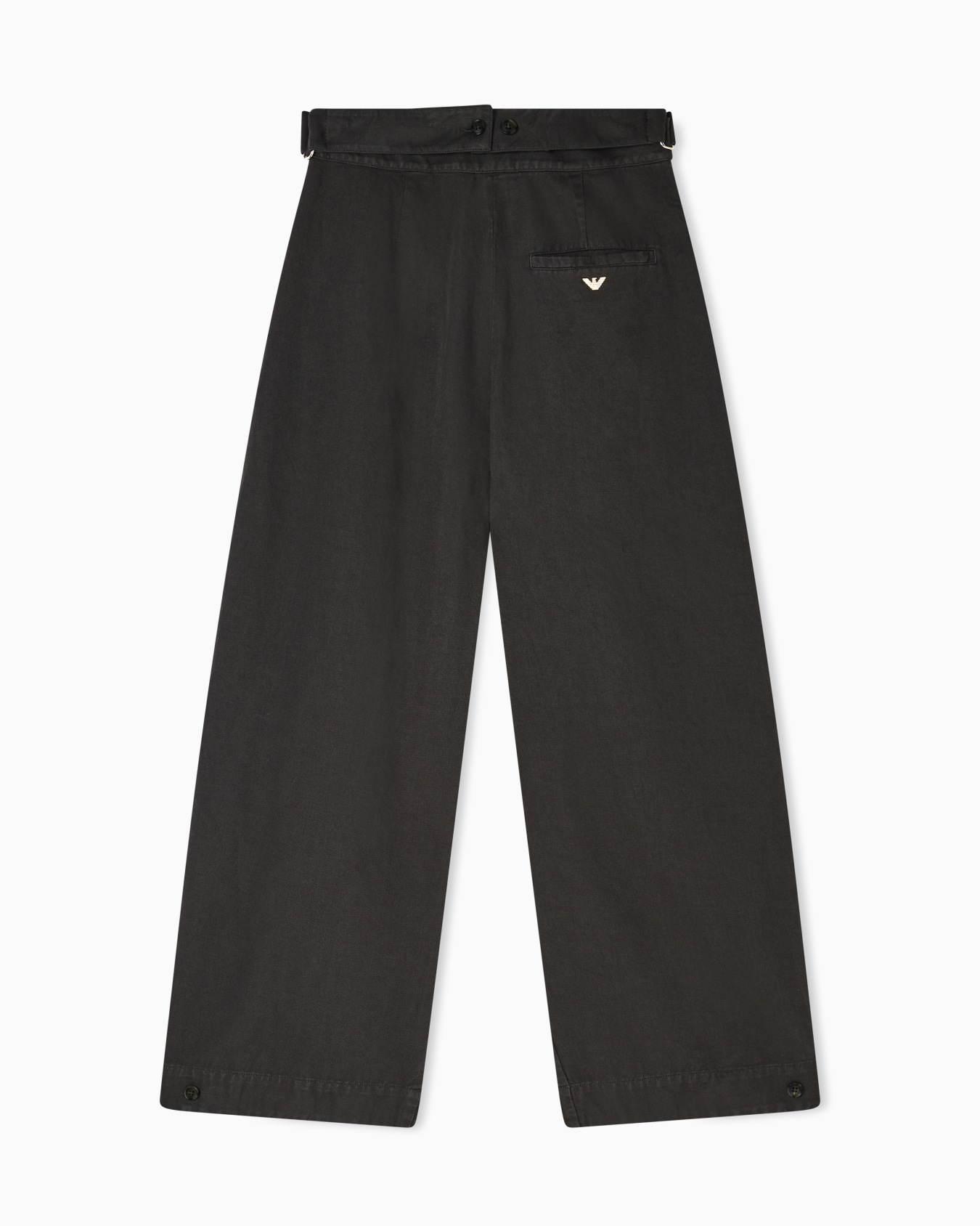 Garment-dyed linen-blend oval-leg trousers Slide 3