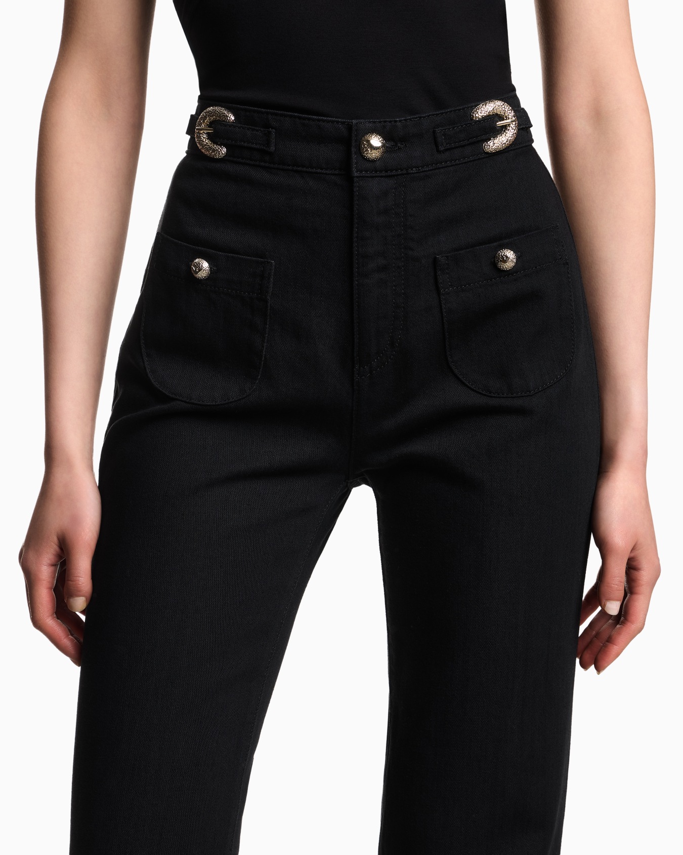 Jeans J9H slim fit in denim misto lyocell con dettaglio fibbie Slide 4