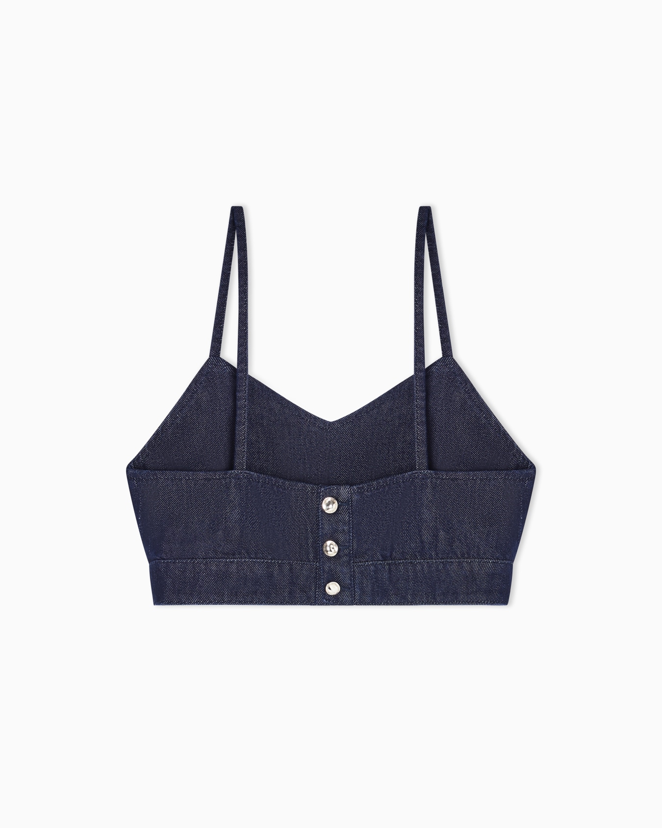 11 oz denim top with gold buttons Slide 3