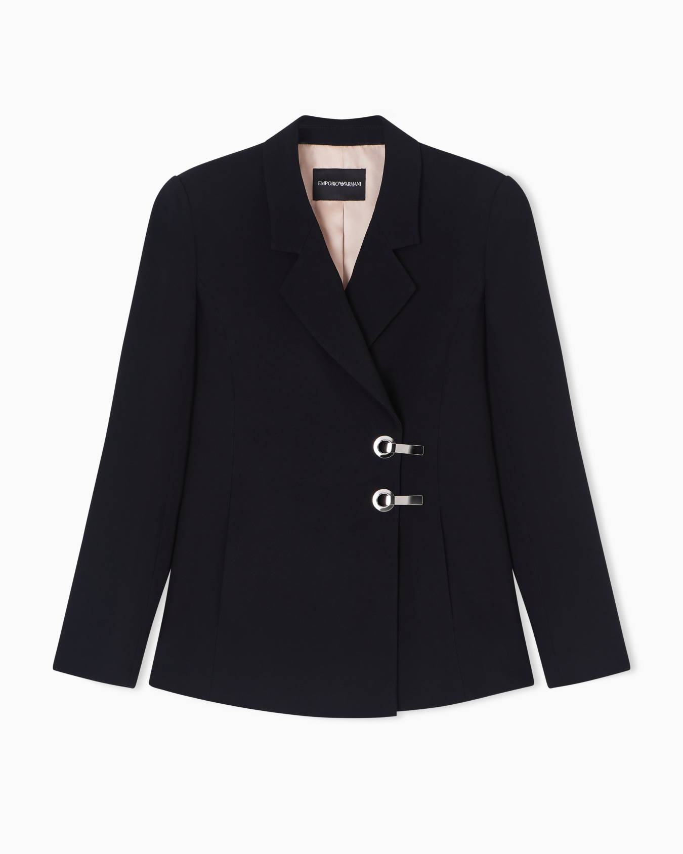 Envers satin jacket with lapels and hook Slide 0