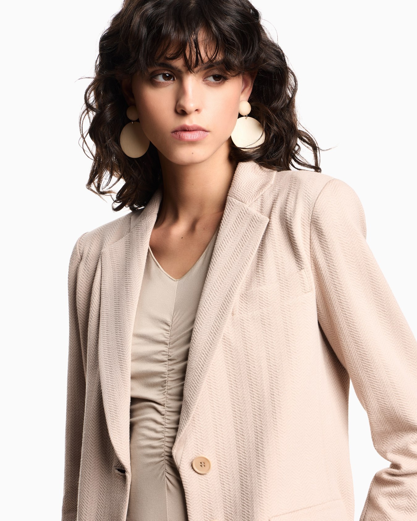 Stretch jersey sweater with gathered detail Diapositiva 4