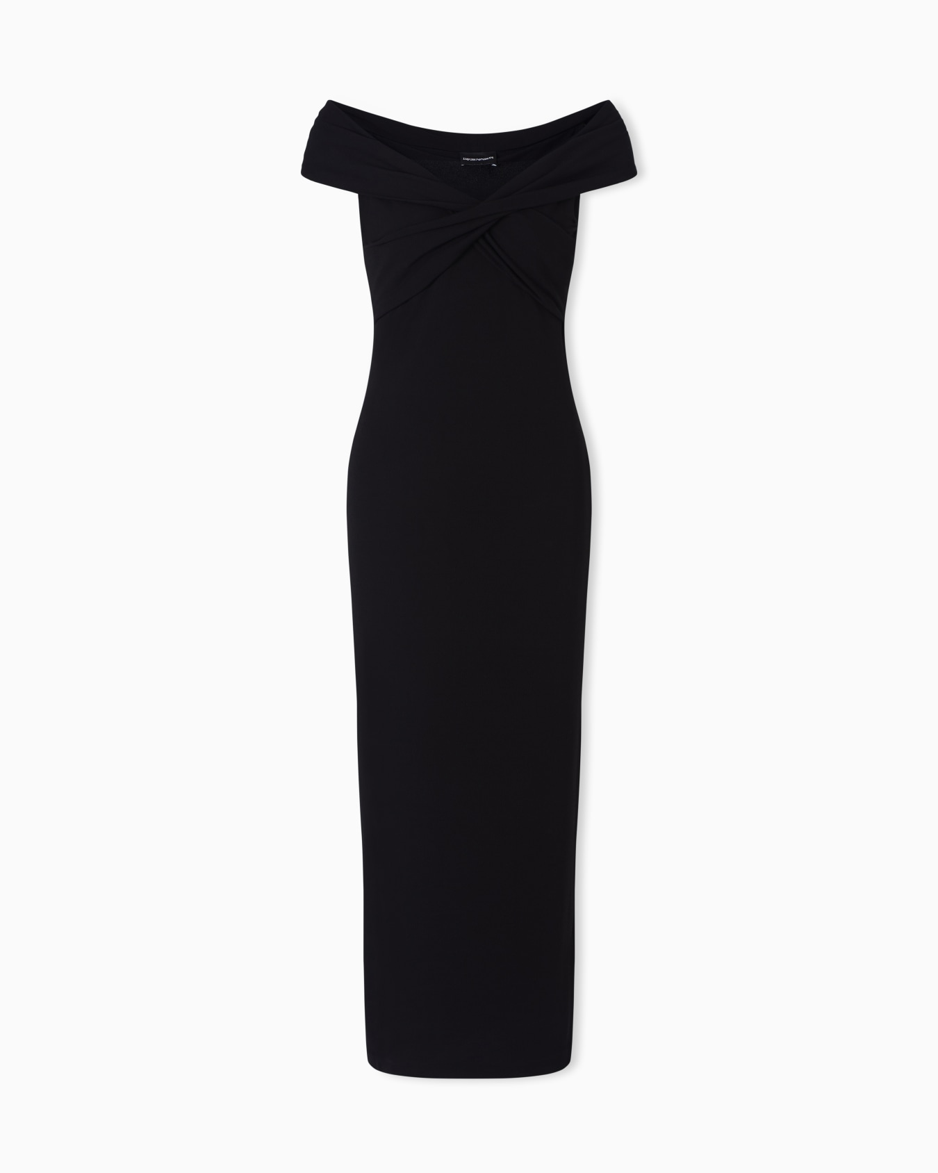 Dress with crossover neckline in interlock Folie 0