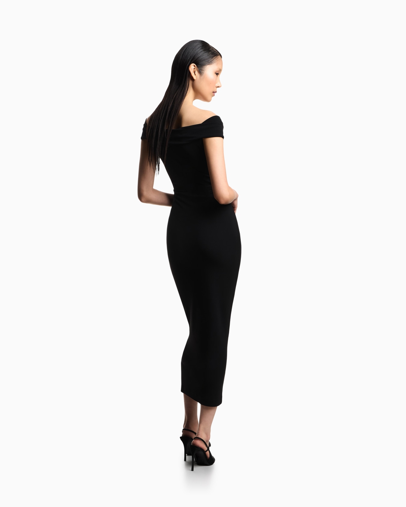 Abito con scollo incrociato in interlock Slide 2