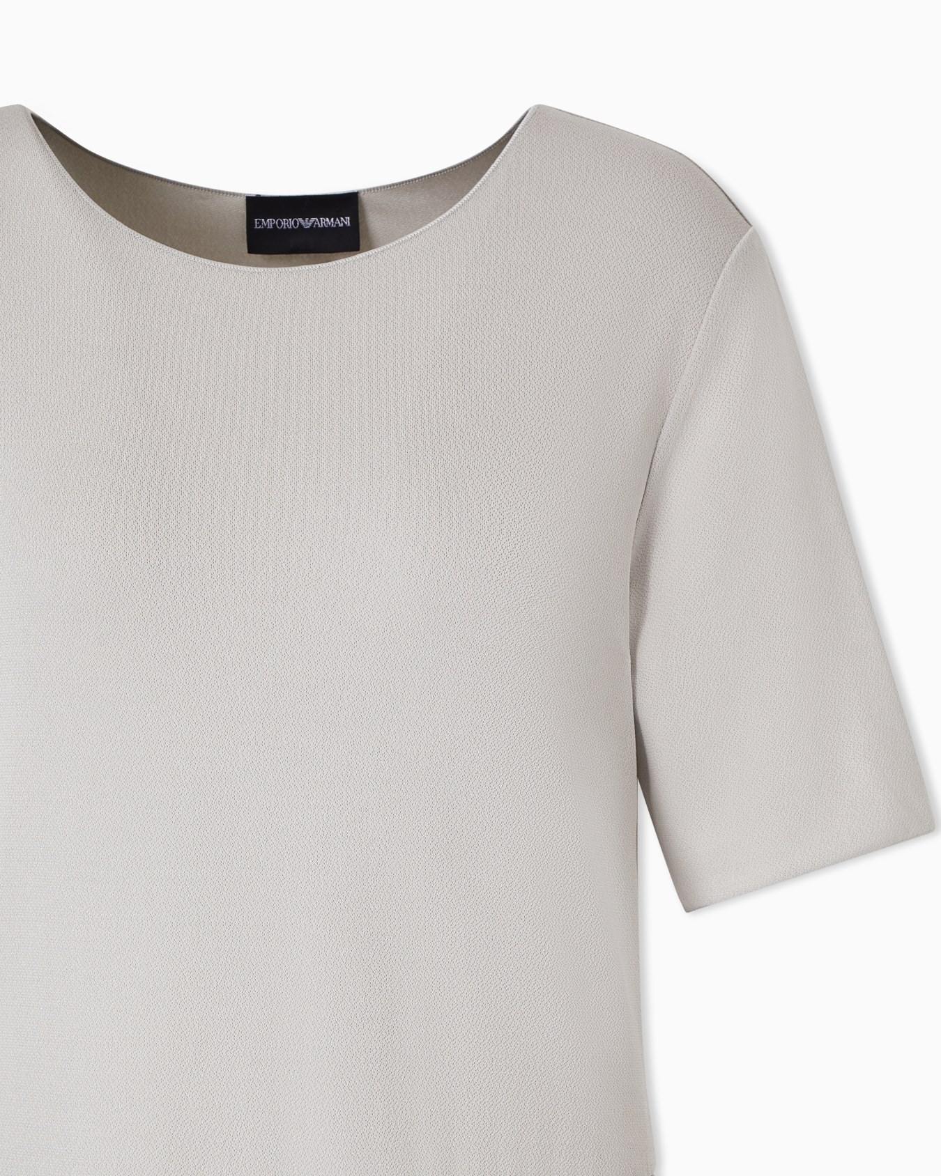 Long interlock dress with short sleeves 슬라이드 4