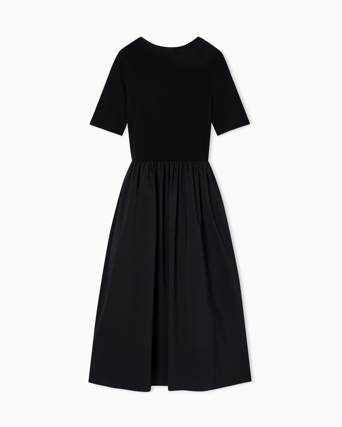 Long interlock dress with short sleeves 슬라이드 3