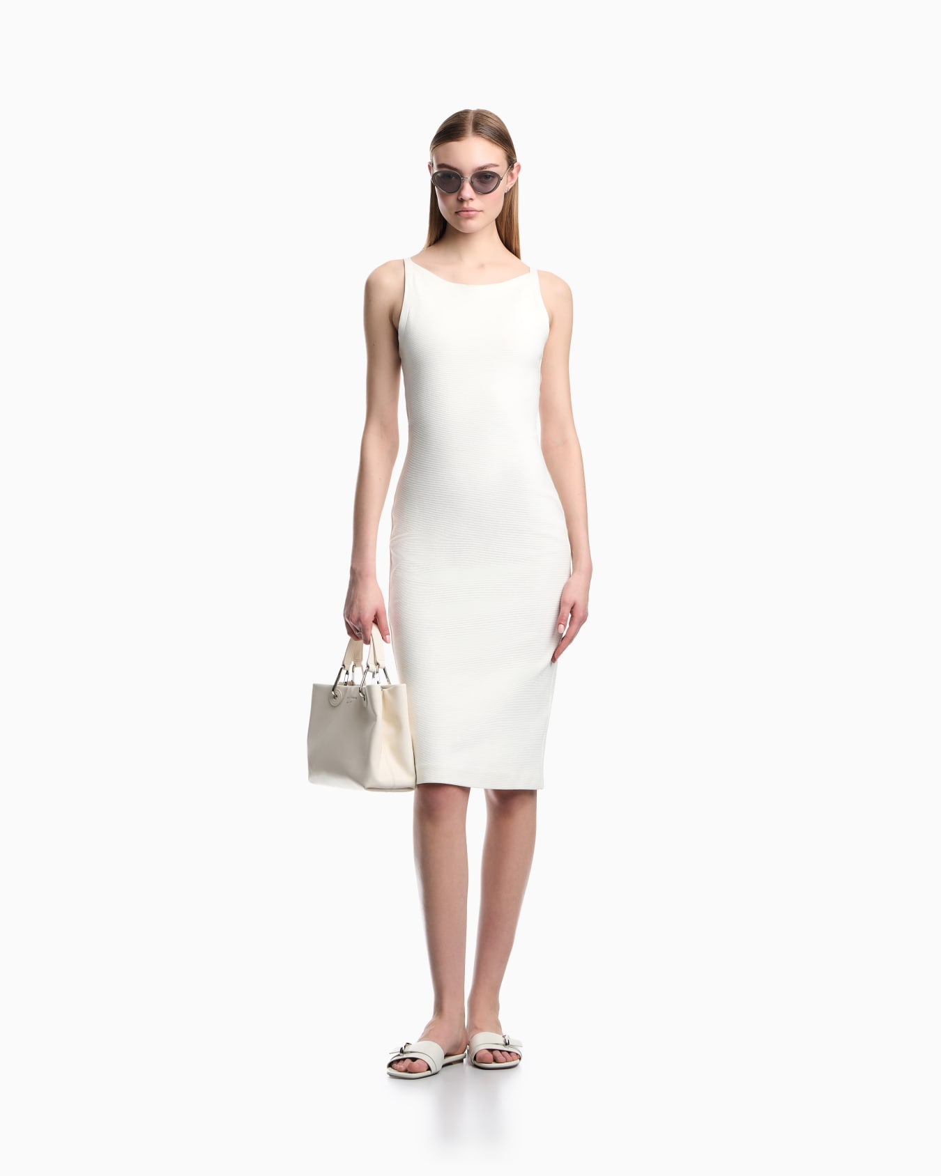 Ottoman jersey sheath dress Diapositive 1