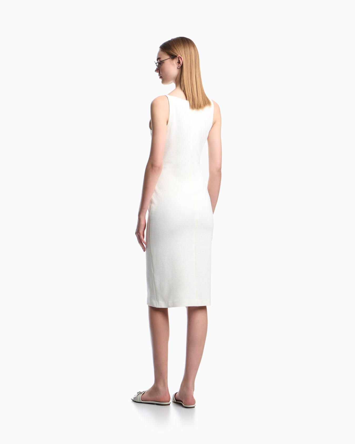 Ottoman jersey sheath dress Diapositive 2