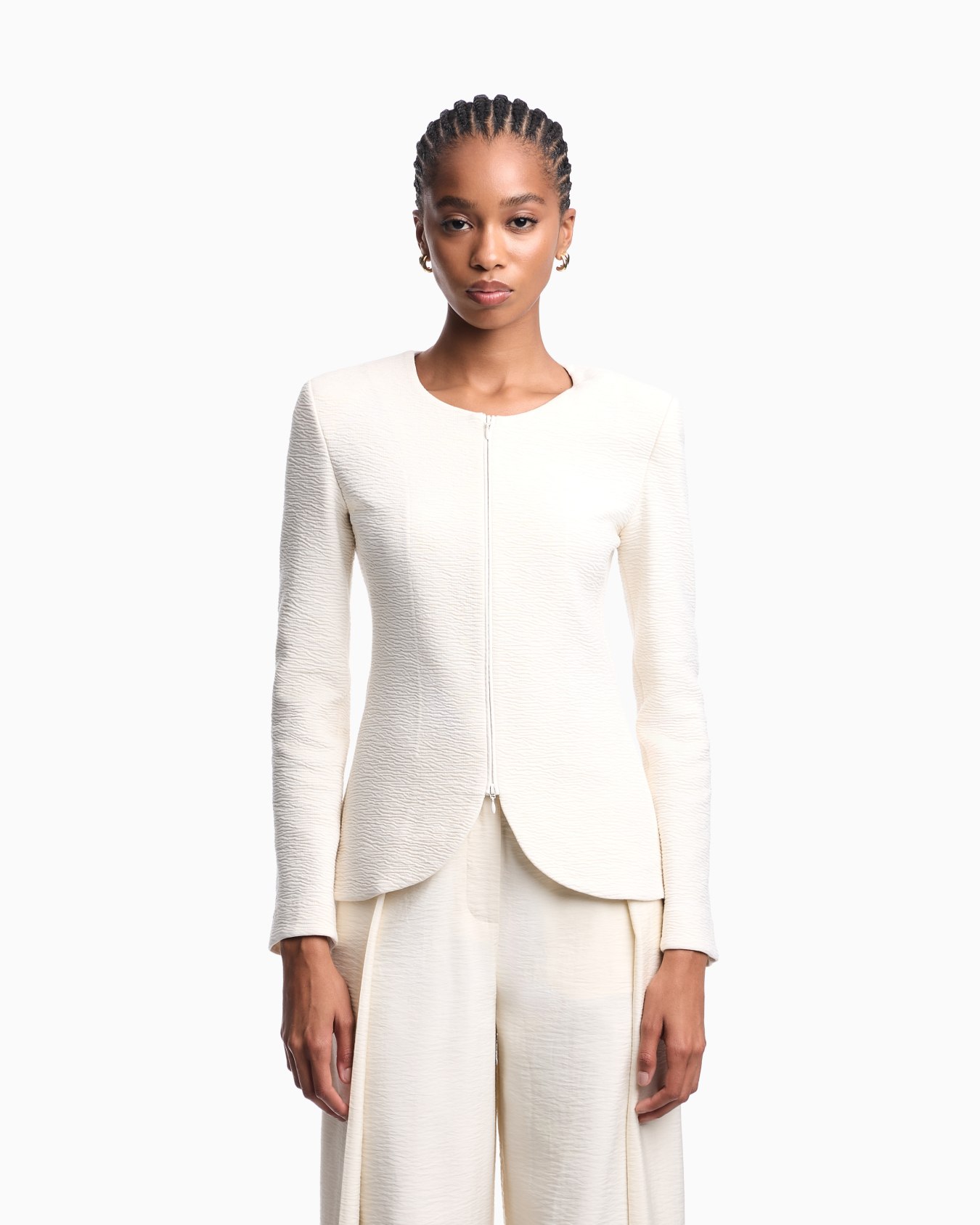 Embossed jersey zip-up jacket Diapositive 3