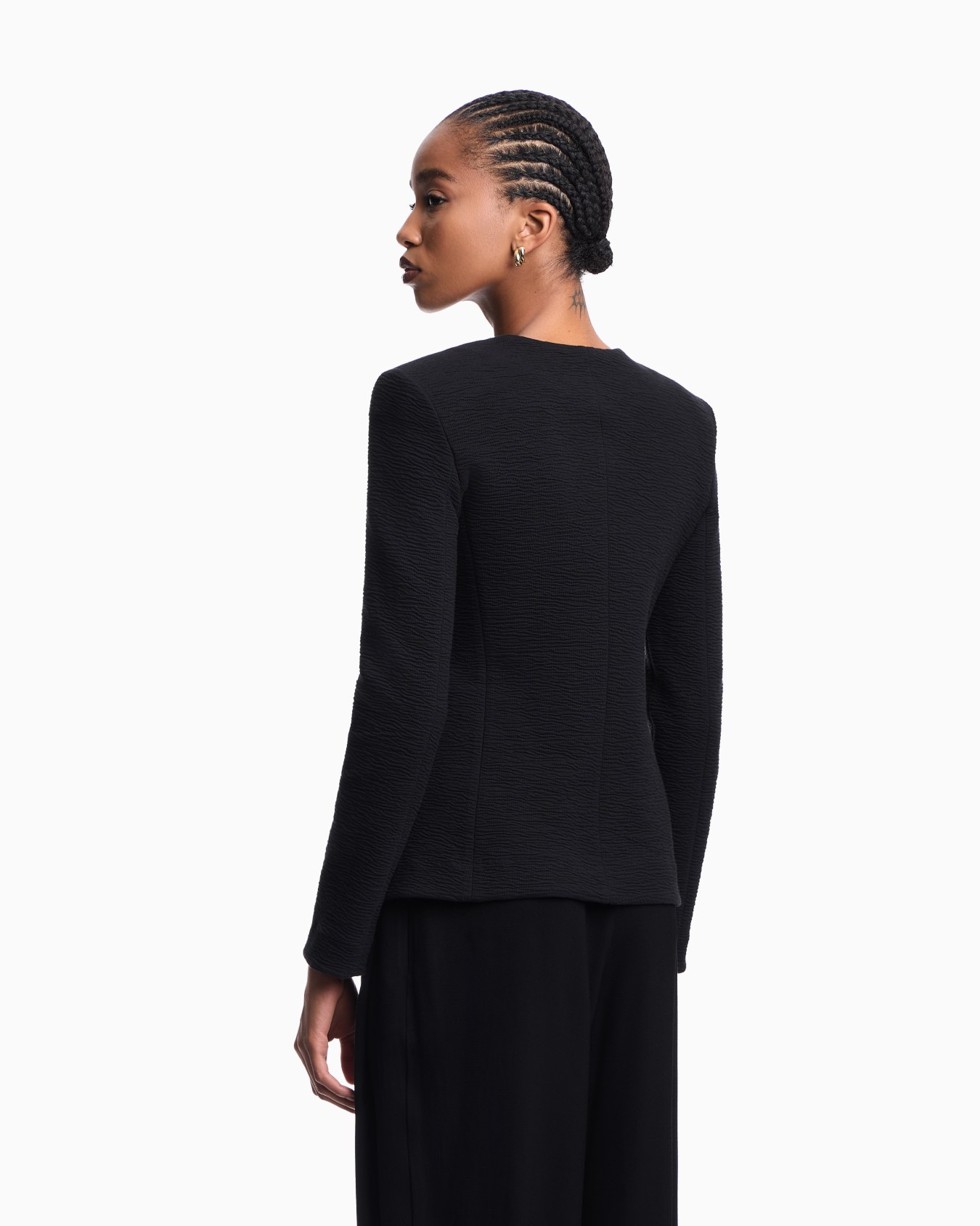 Chaqueta con cremallera de punto gofrado Diapositiva 2