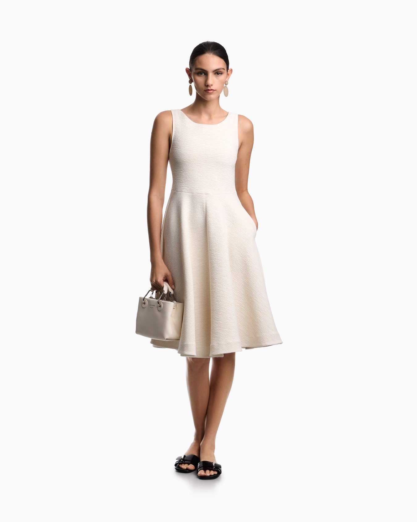 Embossed jersey dress Slide 1