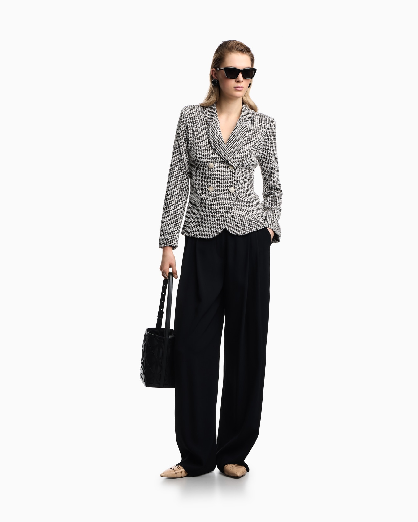 Jacquard tubular jersey jacket Slide 1