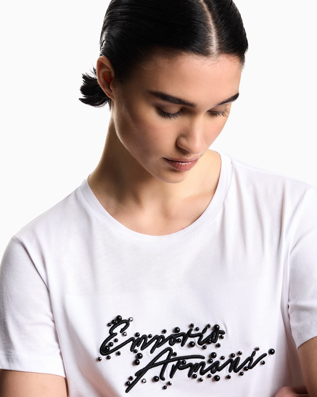 ASV 로고 자수 저지 티셔츠 슬라이드 4