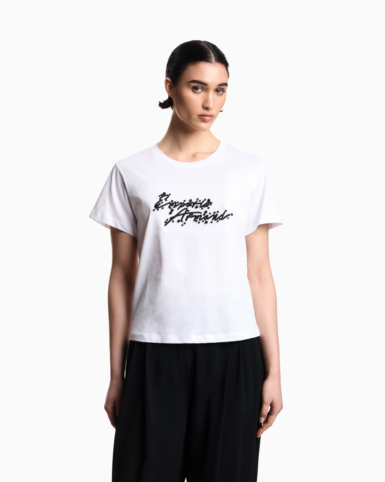 ASV 로고 자수 저지 티셔츠 슬라이드 3