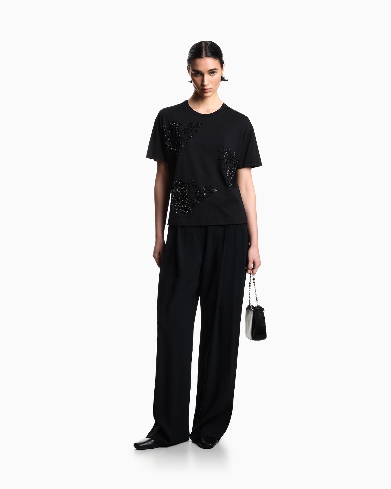 ASV jersey T-shirt with rhinestone eagle Slide 1