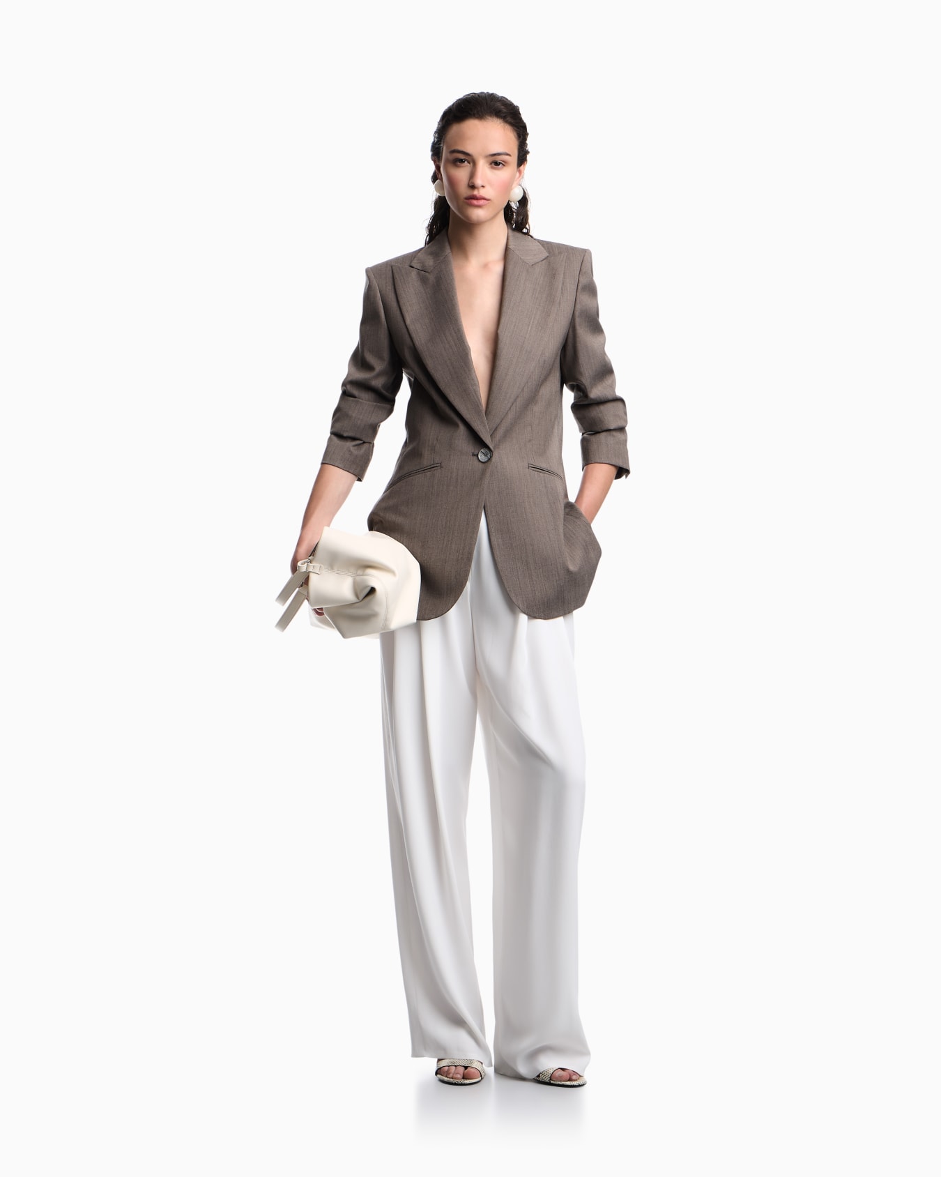 Light wool single-breasted jacket Slide 1