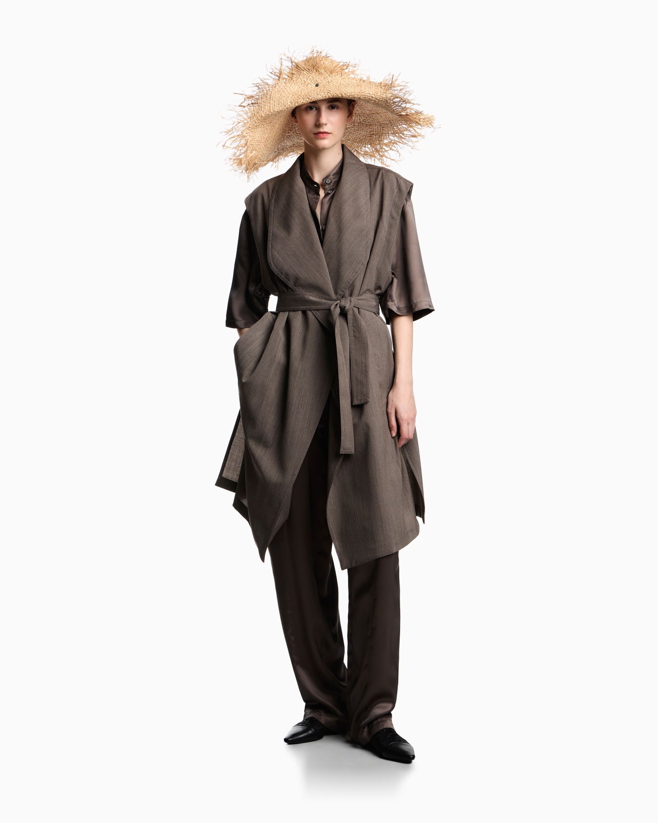 Twill viscose trousers wide leg Diapositiva 2