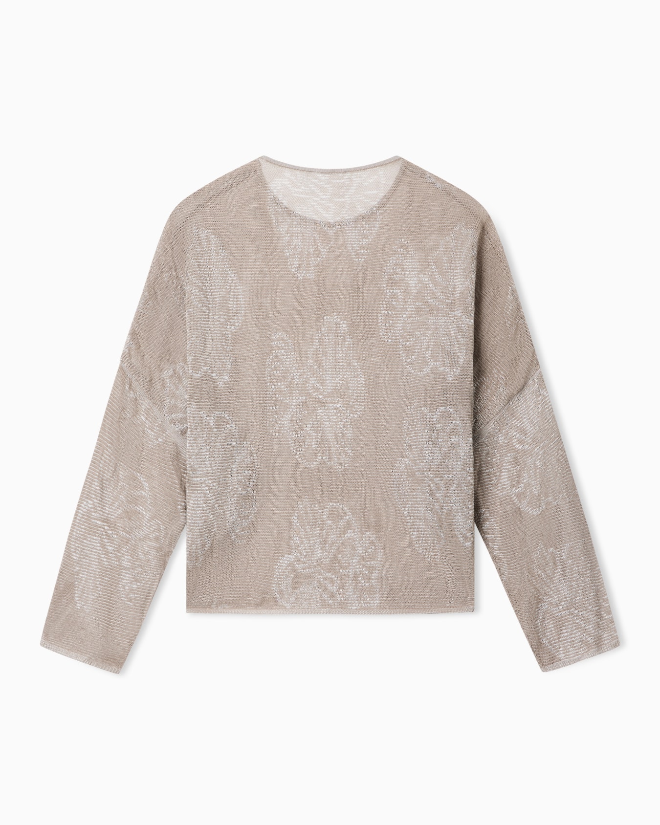 Maglione con motivo jacquard floreale bicolore Slide 3