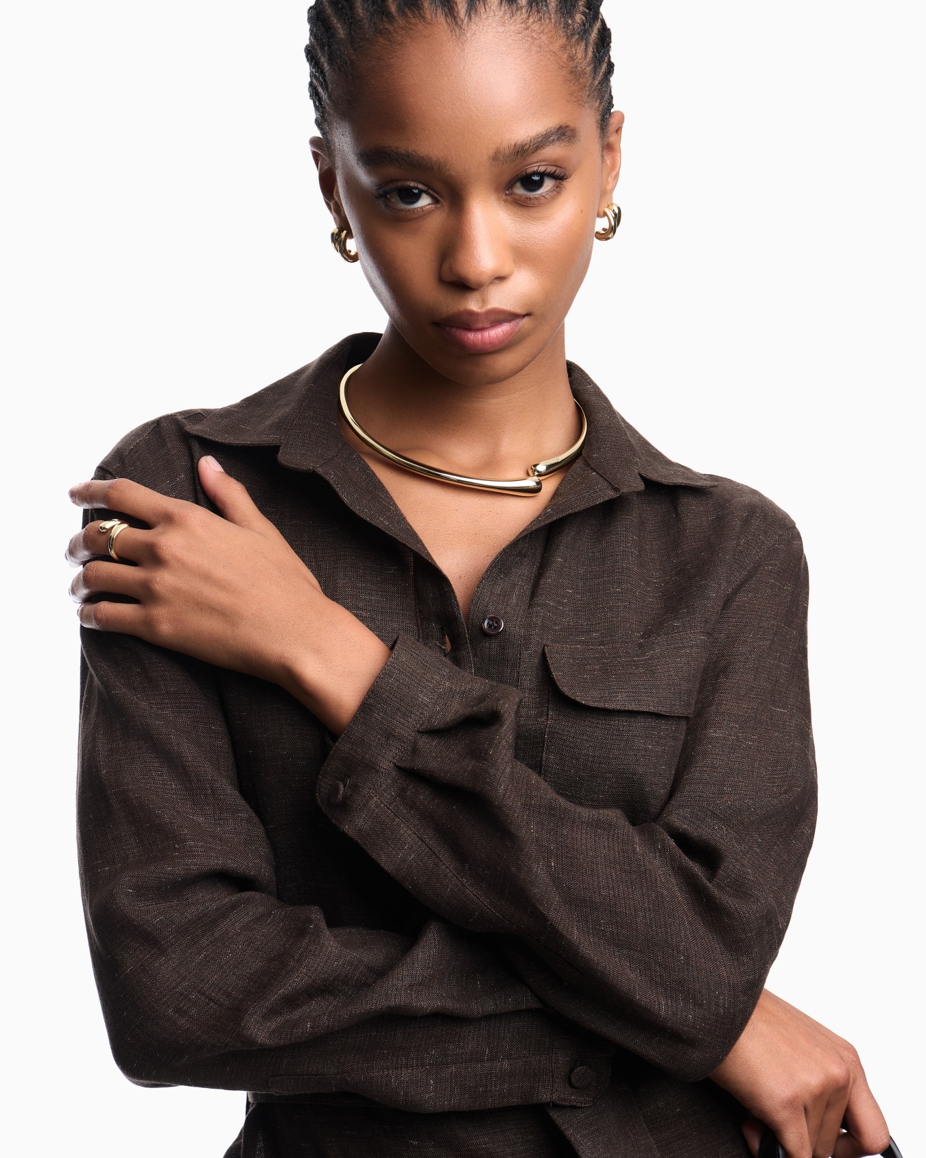 Icon linen chambray dress with sash Slide 3