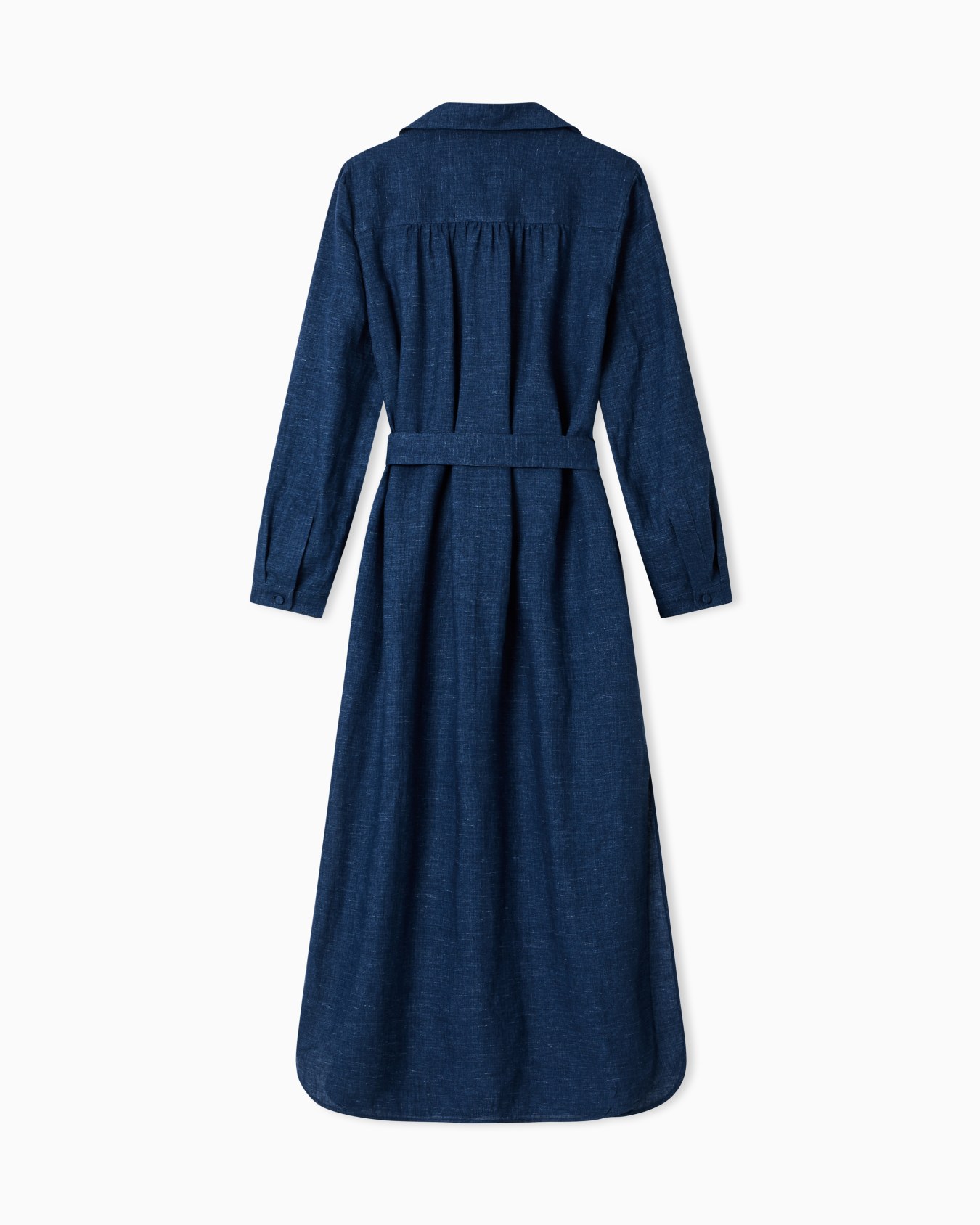 Icon linen chambray dress with sash Slide 3