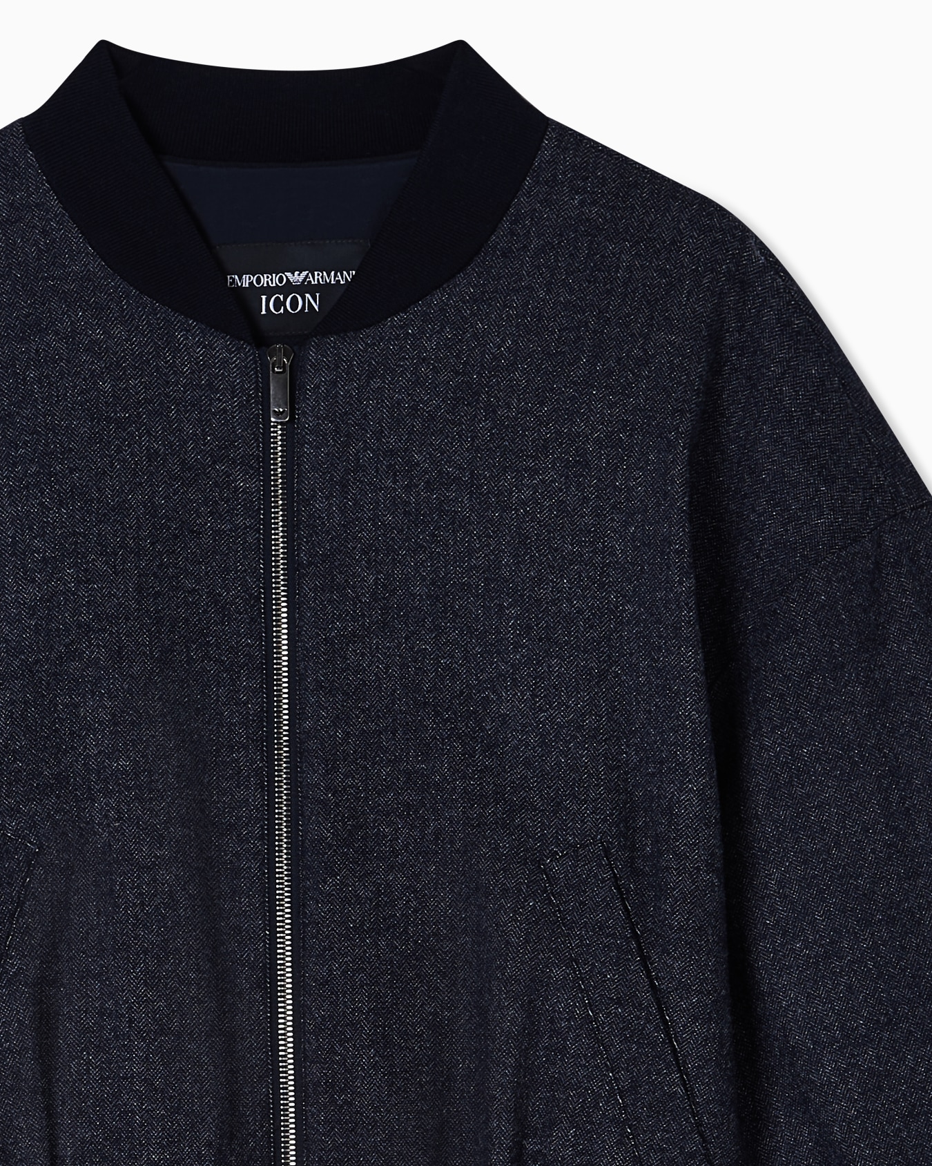 Bomber de mezcla de lana con efecto denim Icon Diapositiva 4