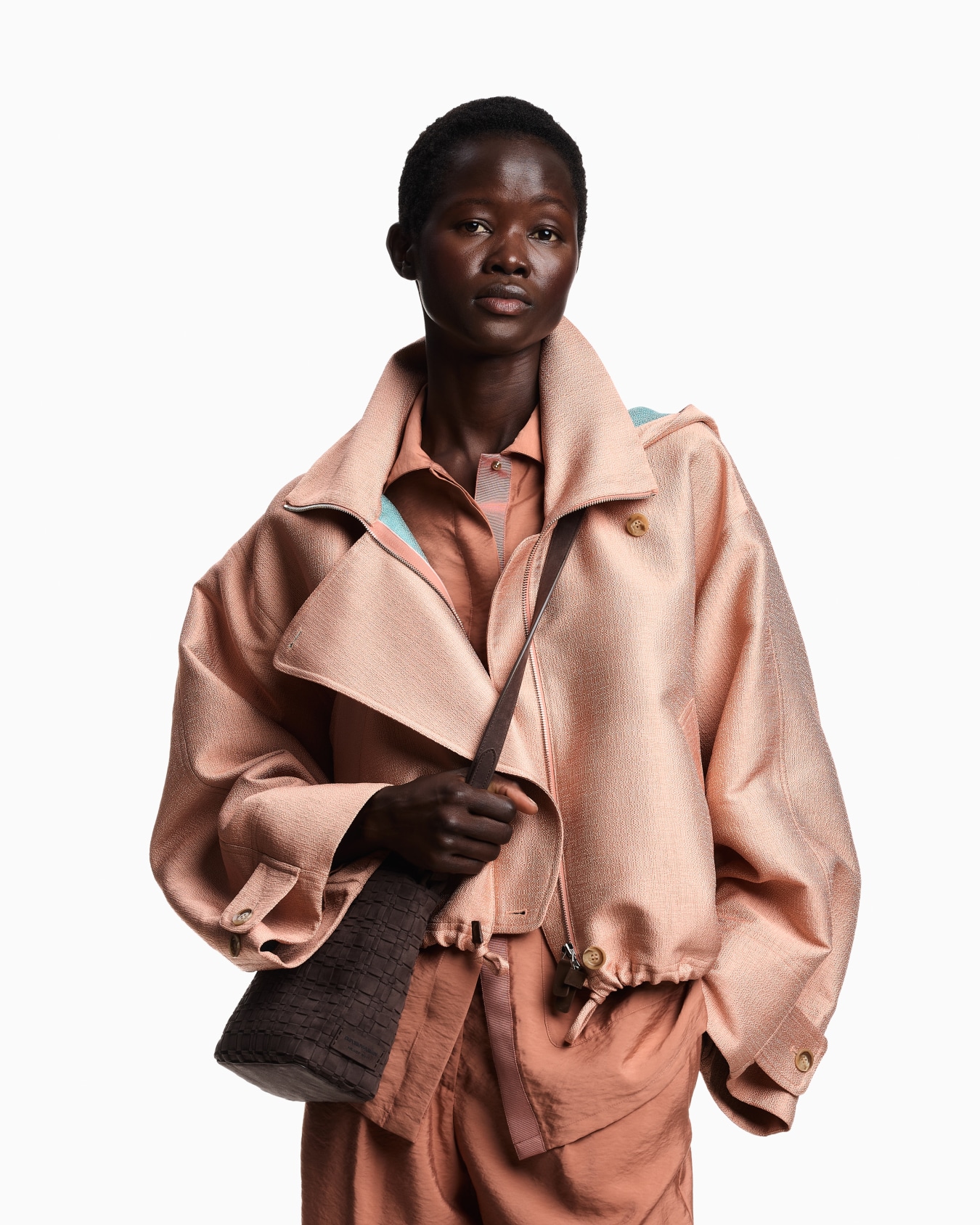 Icon ASV フード付きブルゾン バスケット織りファブリック スライドする 3