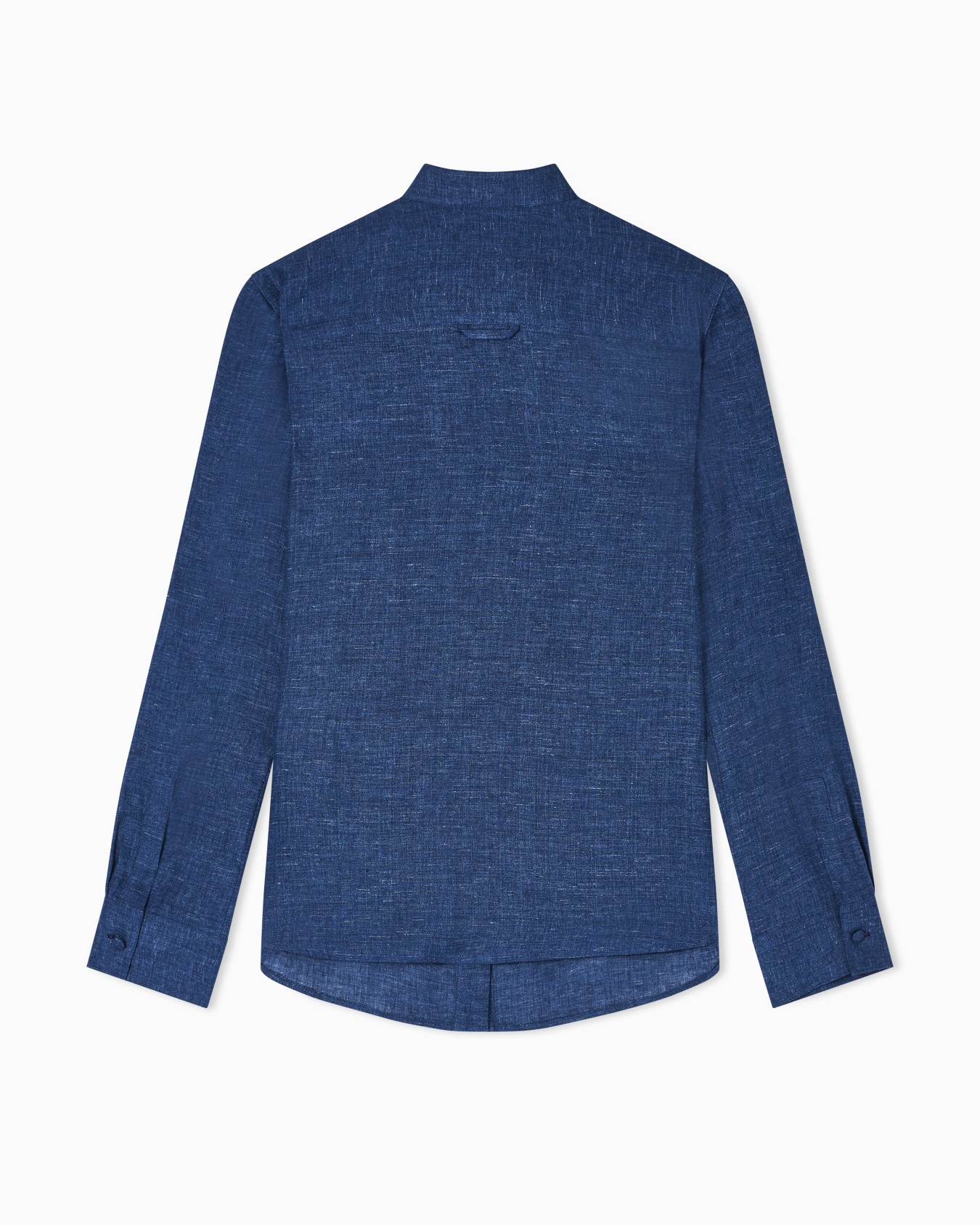 Shirt with plastron in Icon linen chambray Slide 3