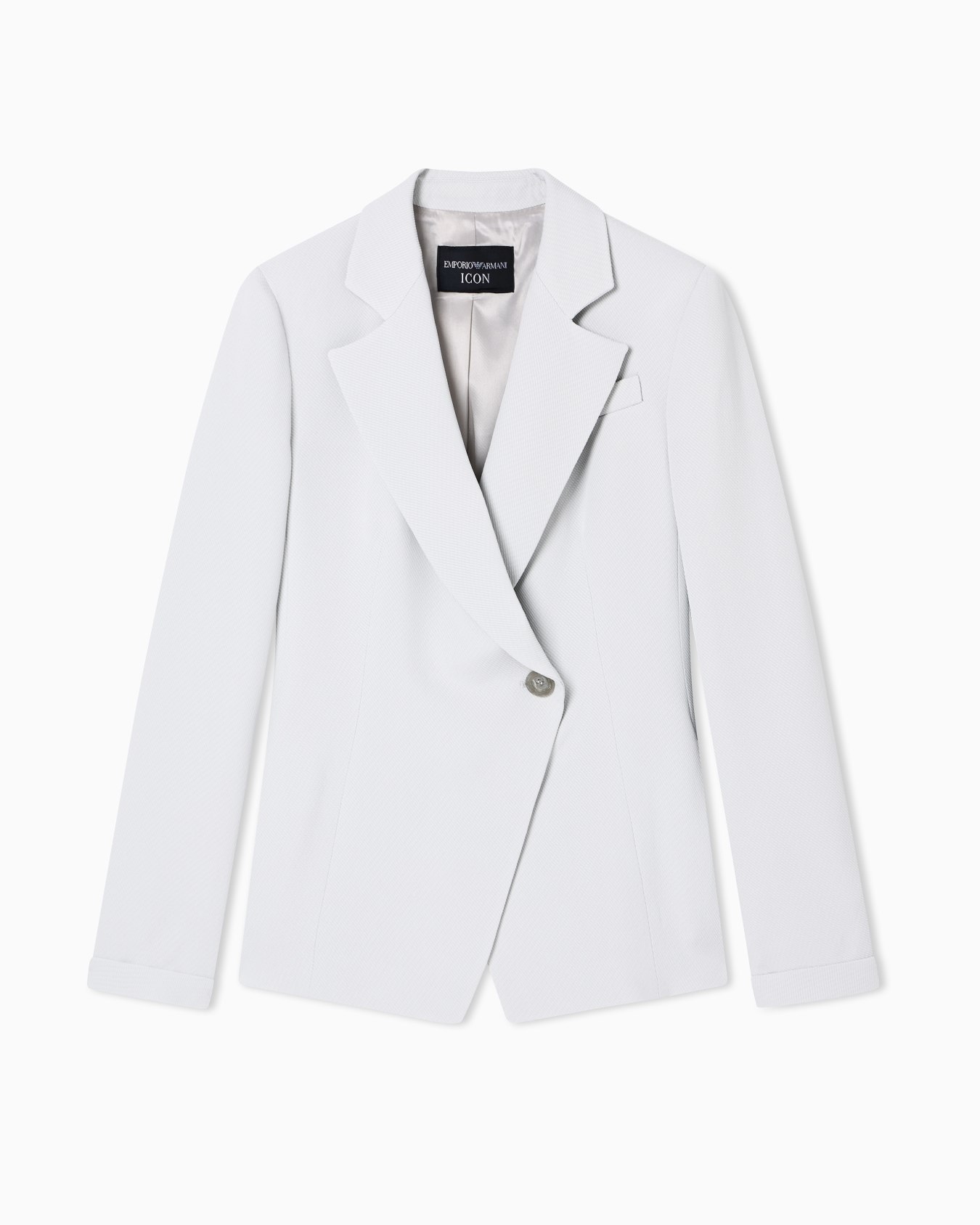 Single-breasted jacket in Icon textured fluid fabric Diapositiva 0