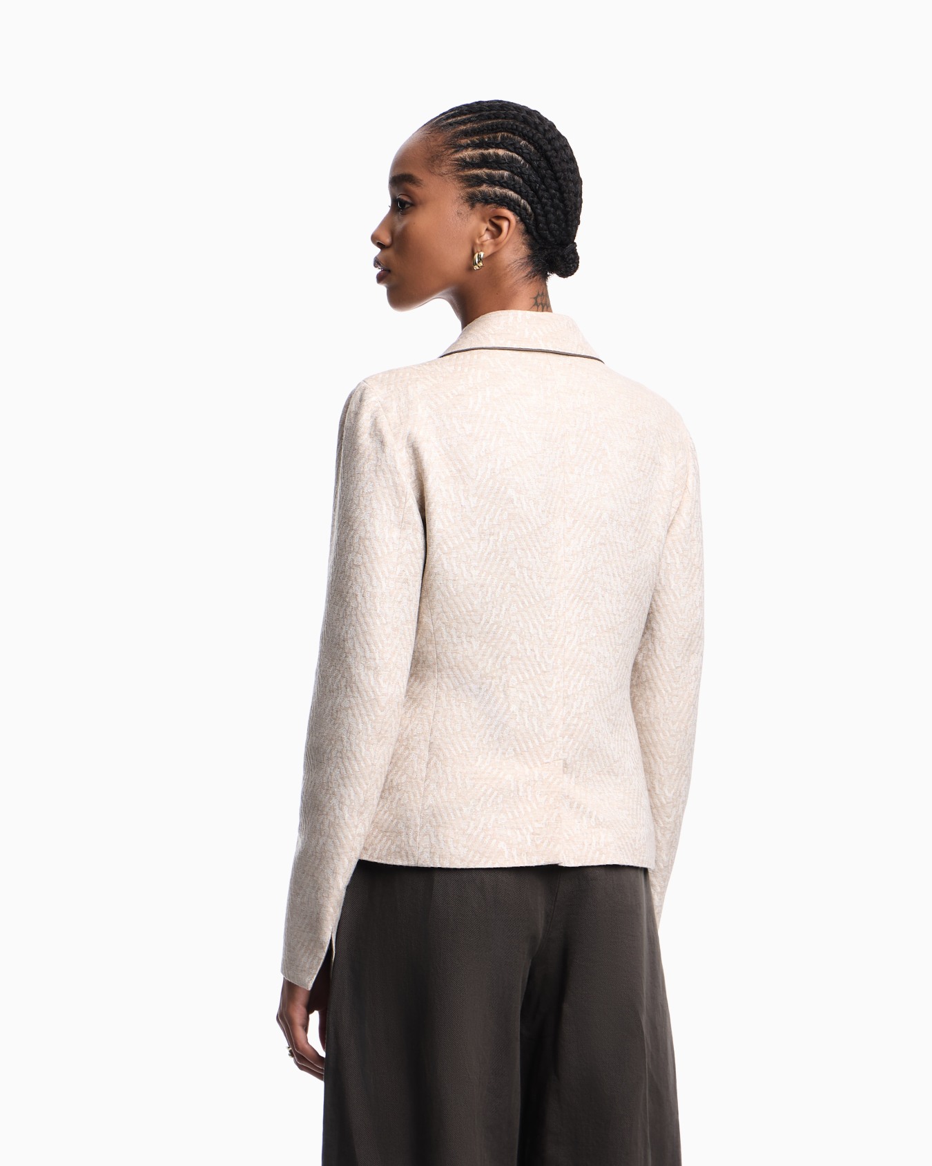 Icon ジャケット ジャカードウール混紡 エンボスパターン スライドする 2