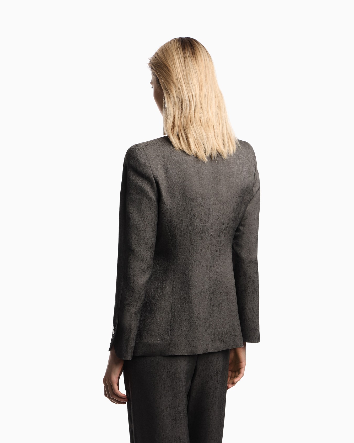 Icon double-breasted jacket in armure jacquard Slide 2