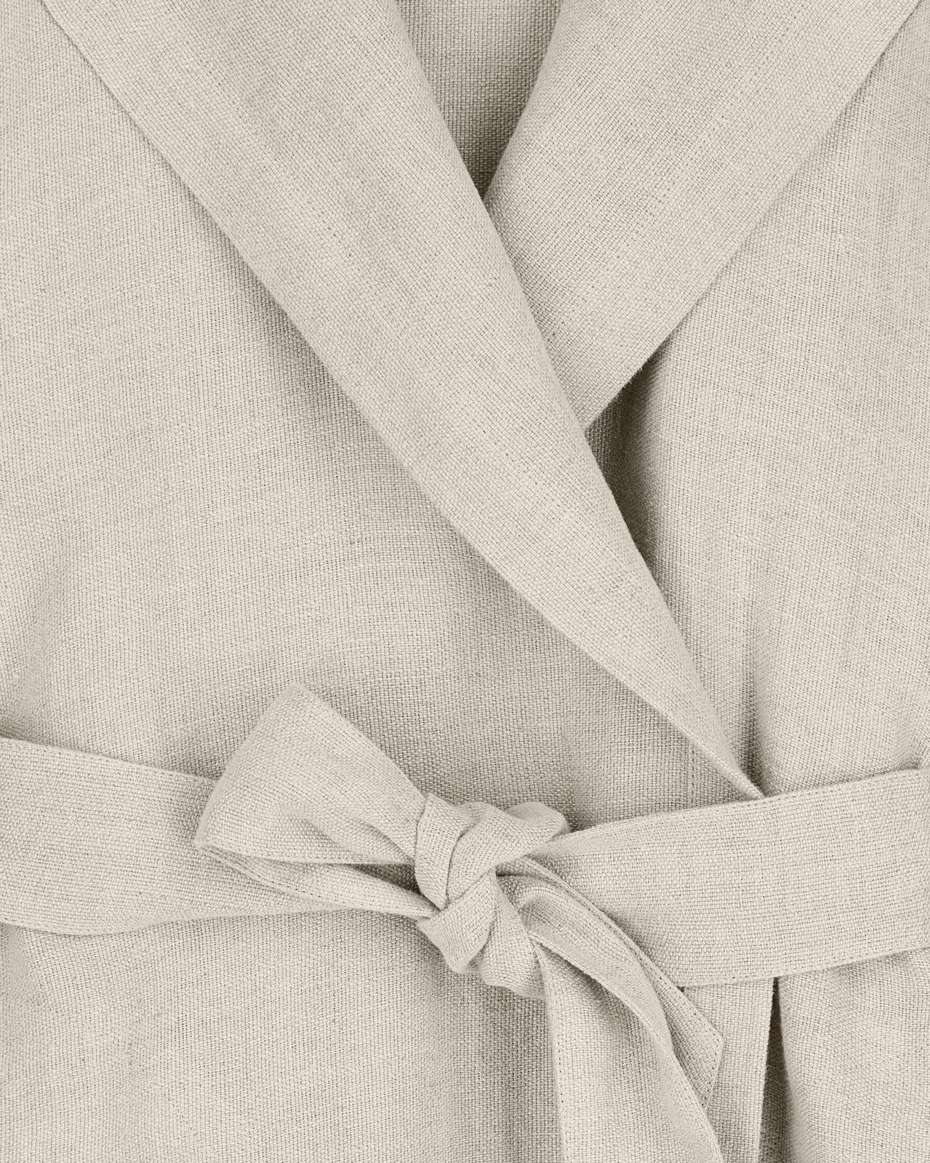 オーバーコート バスケット織り風ピュアリネン サッシュ スライドする 4