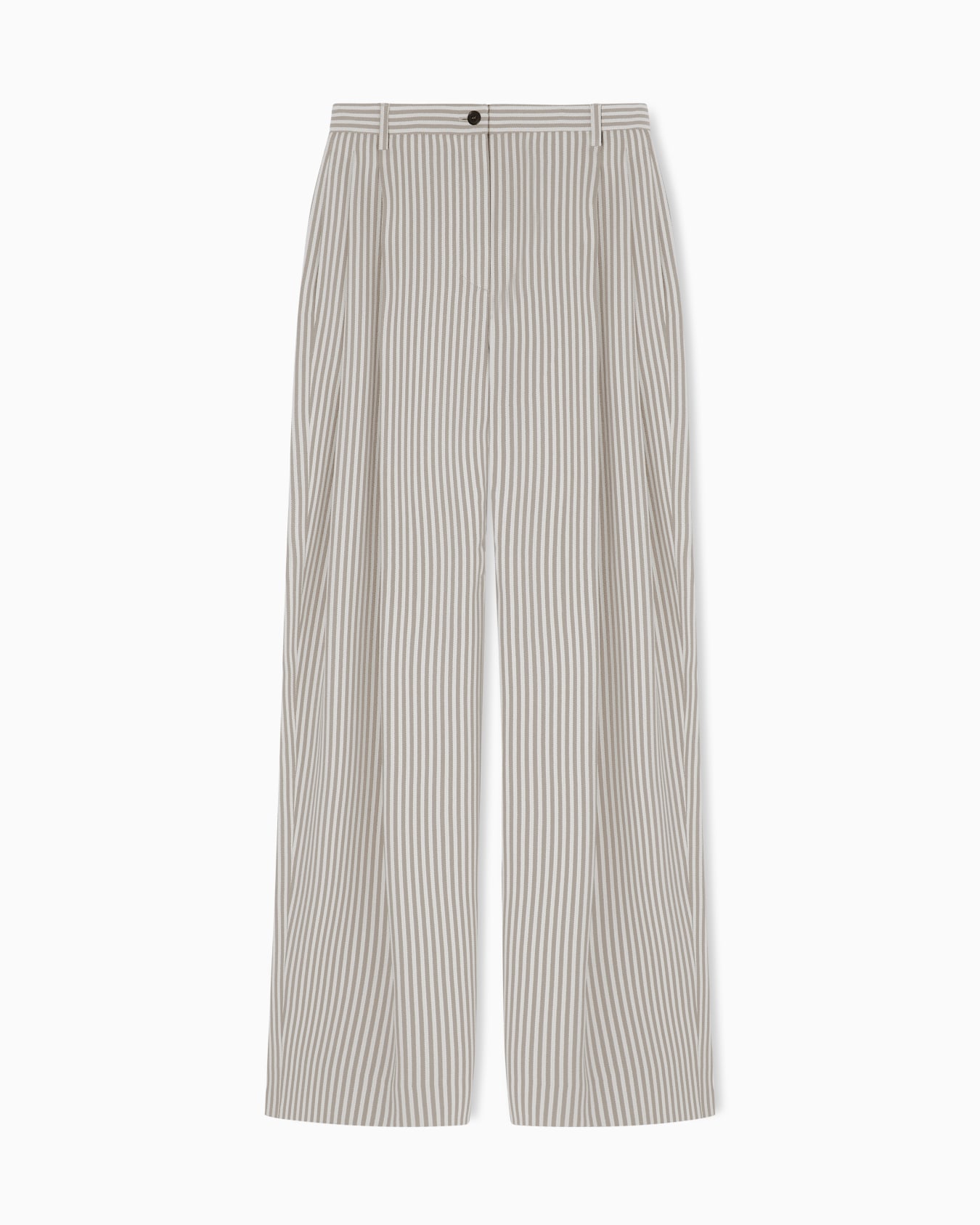 Icon striped fluid crêpe darted trousers Slide 0