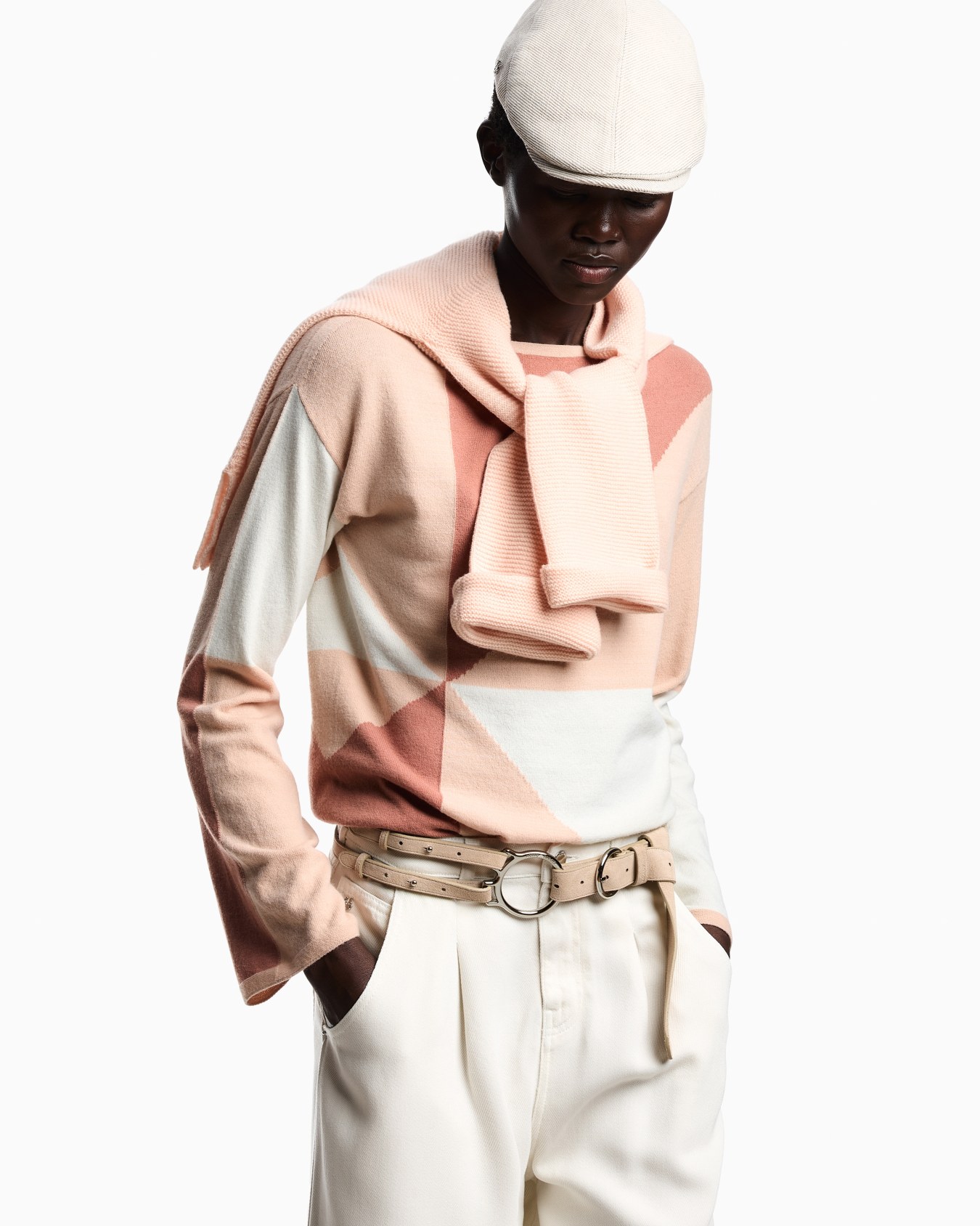 J8H relaxed fit trousers in garment-dyed lyocell Slide 3