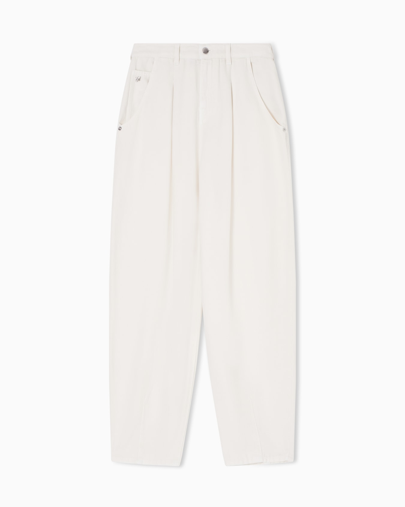 J8H relaxed fit trousers in garment-dyed lyocell Slide 0