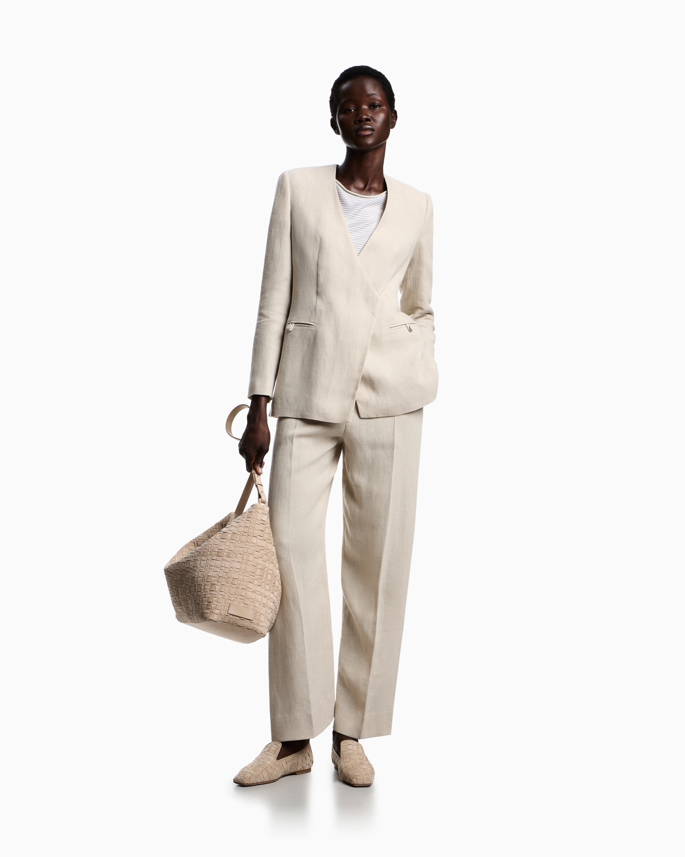 Icon lightweight, striped jersey jumper Slide 2