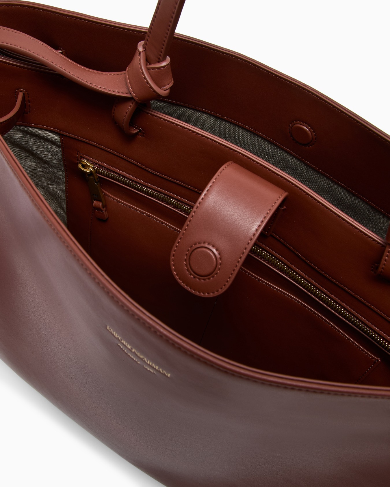 Maxi borsa a mano in pelle liscia Slide 3