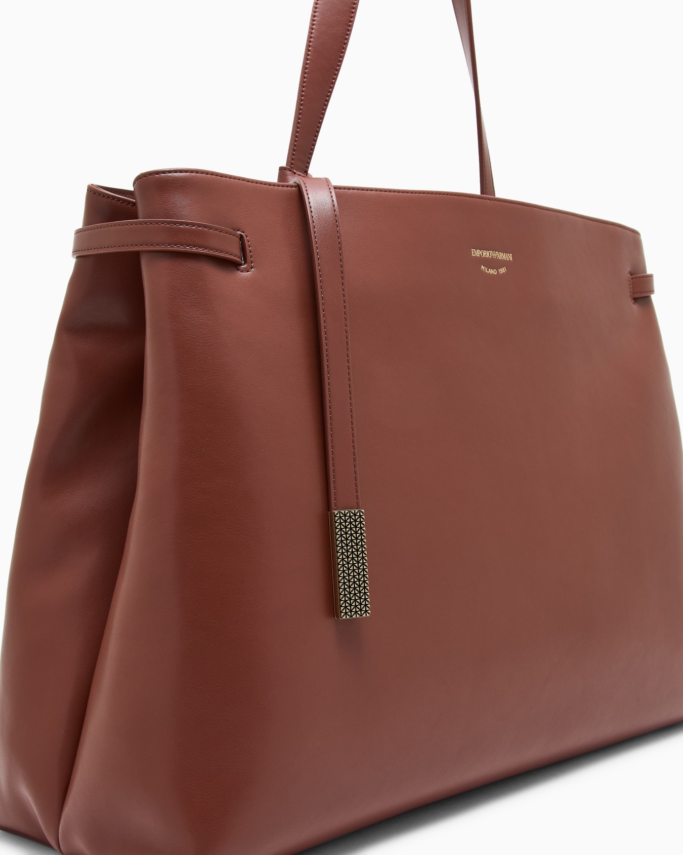 Maxi borsa a mano in pelle liscia Slide 4