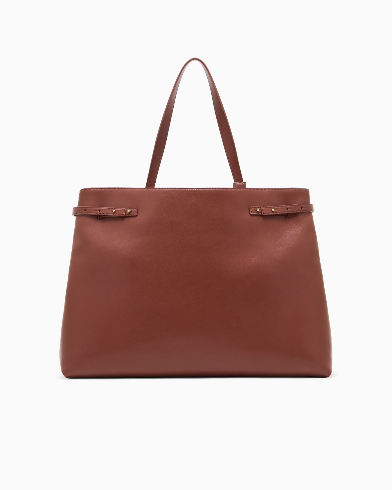 Maxi borsa a mano in pelle liscia Slide 2